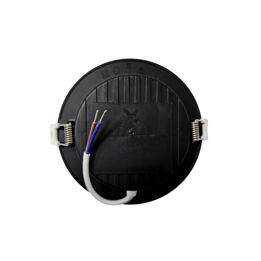 LED Ugradbena lampa CIRCLE LED/6W/230V 4000K pr. 12 cm crno