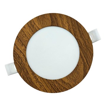 LED Ugradbena lampa CIRCLE LED/6W/230V 4200K pr. 11,8 cm braon