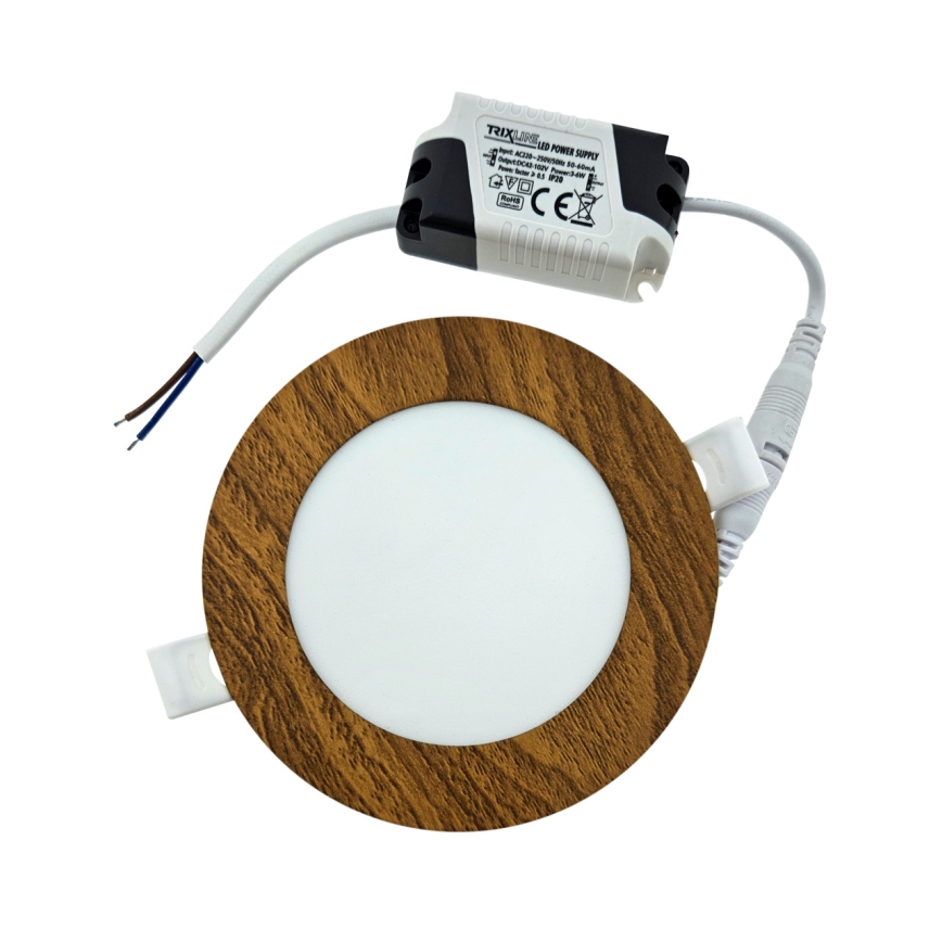 LED Ugradbena lampa CIRCLE LED/6W/230V 4200K pr. 11,8 cm braon