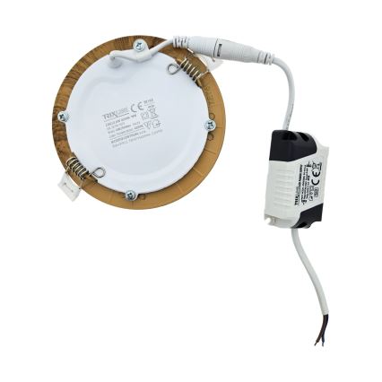 LED Ugradbena lampa CIRCLE LED/6W/230V 4200K pr. 11,8 cm braon