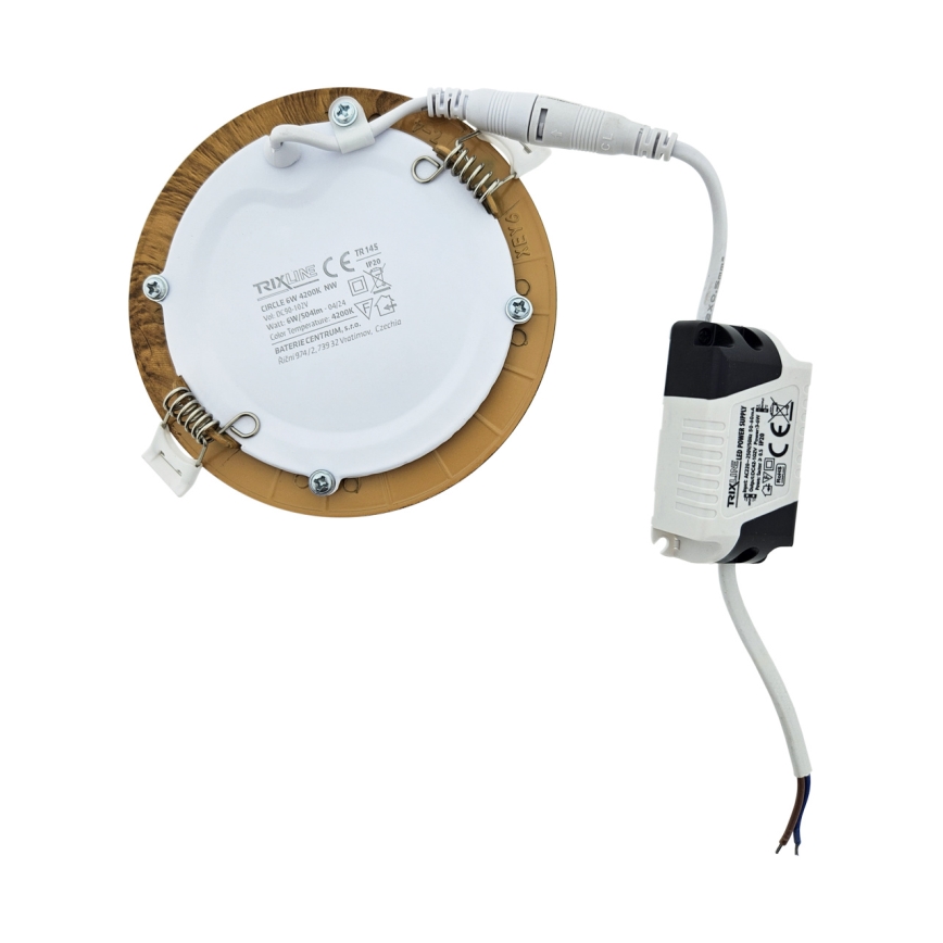 LED Ugradbena lampa CIRCLE LED/6W/230V 4200K pr. 11,8 cm braon
