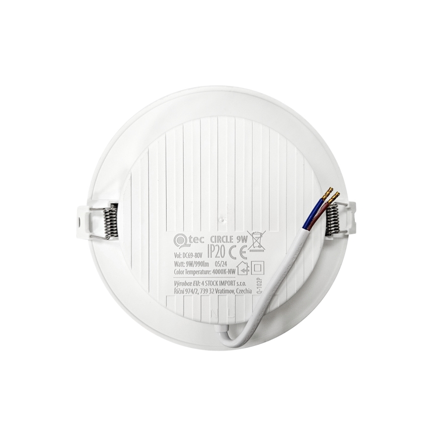 LED Ugradbena lampa CIRCLE LED/9W/230V 4000K pr. 14,5 cm bela