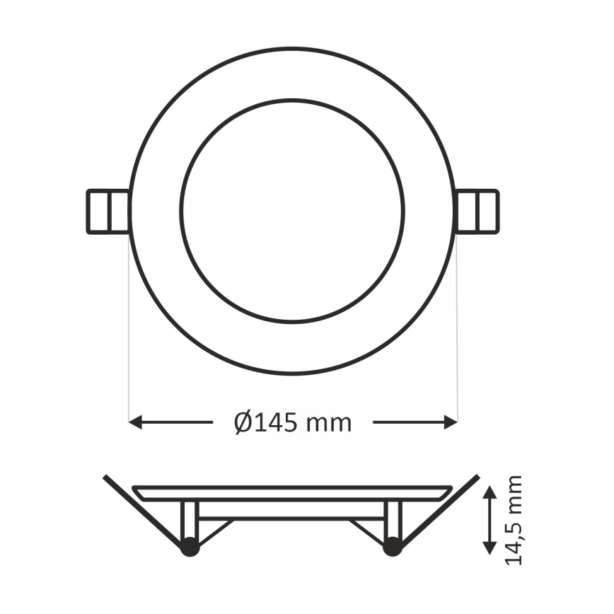 LED Ugradbena lampa CIRCLE LED/9W/230V 6500K pr. 14,5 cm bela