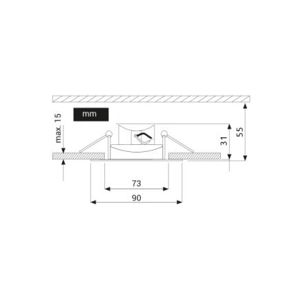 LED Ugradbena lampa EYE LED/5W/230V 3000K