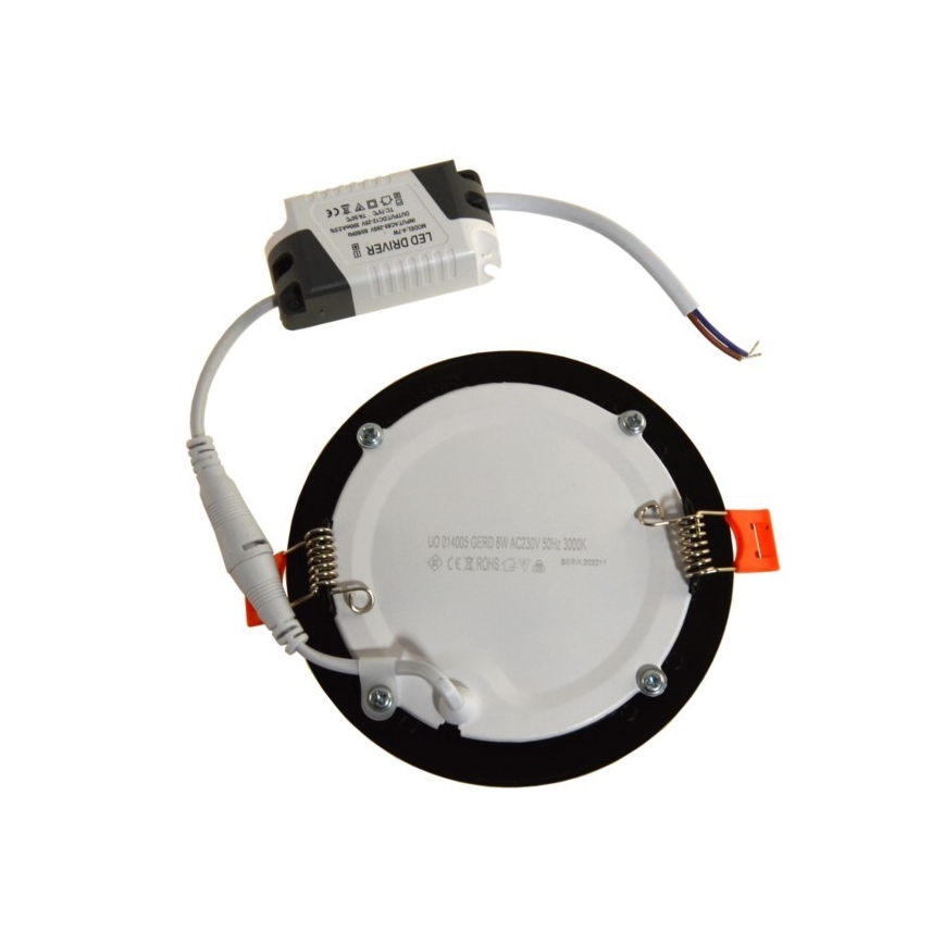 LED Ugradbena lampa GERD LED/6W/230V 3000K crno