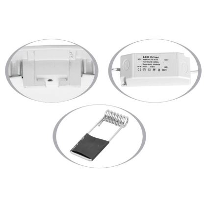 LED Ugradbena lampa za kupatilo LADA LED/25W/230V 2700K IP44