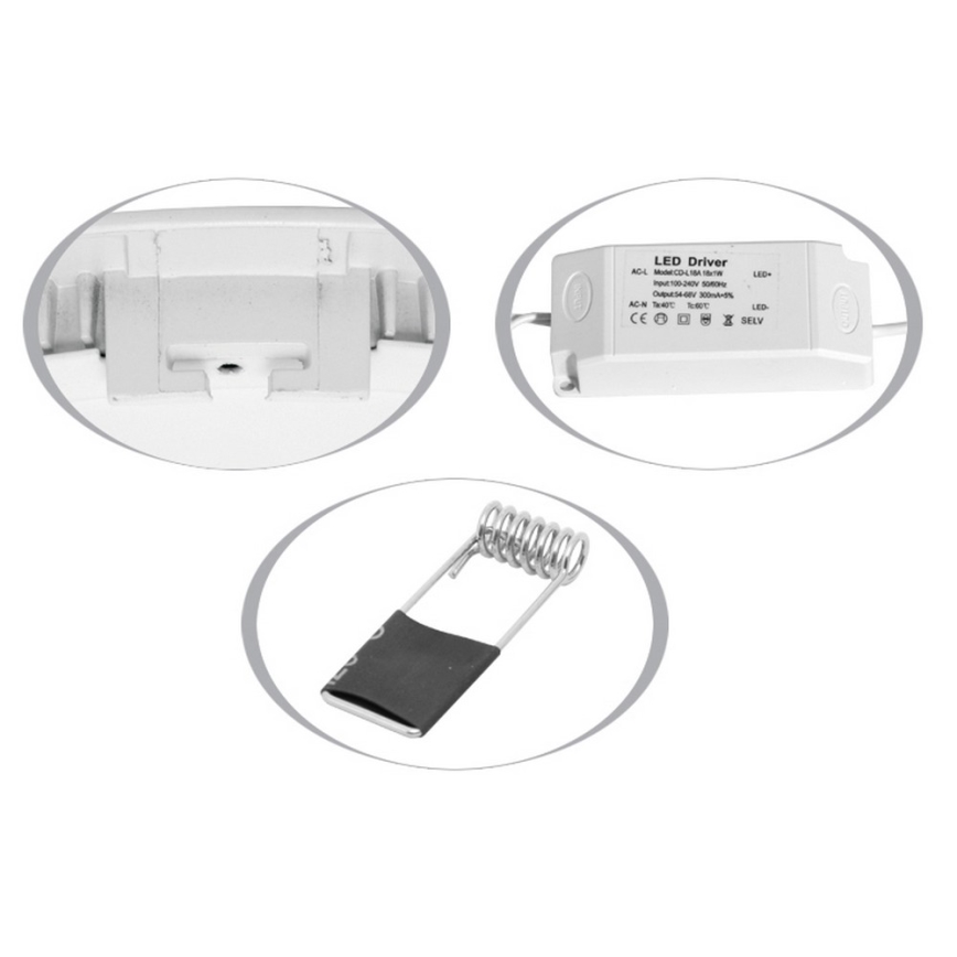 LED Ugradbena lampa za kupatilo LADA LED/25W/230V 2700K IP44