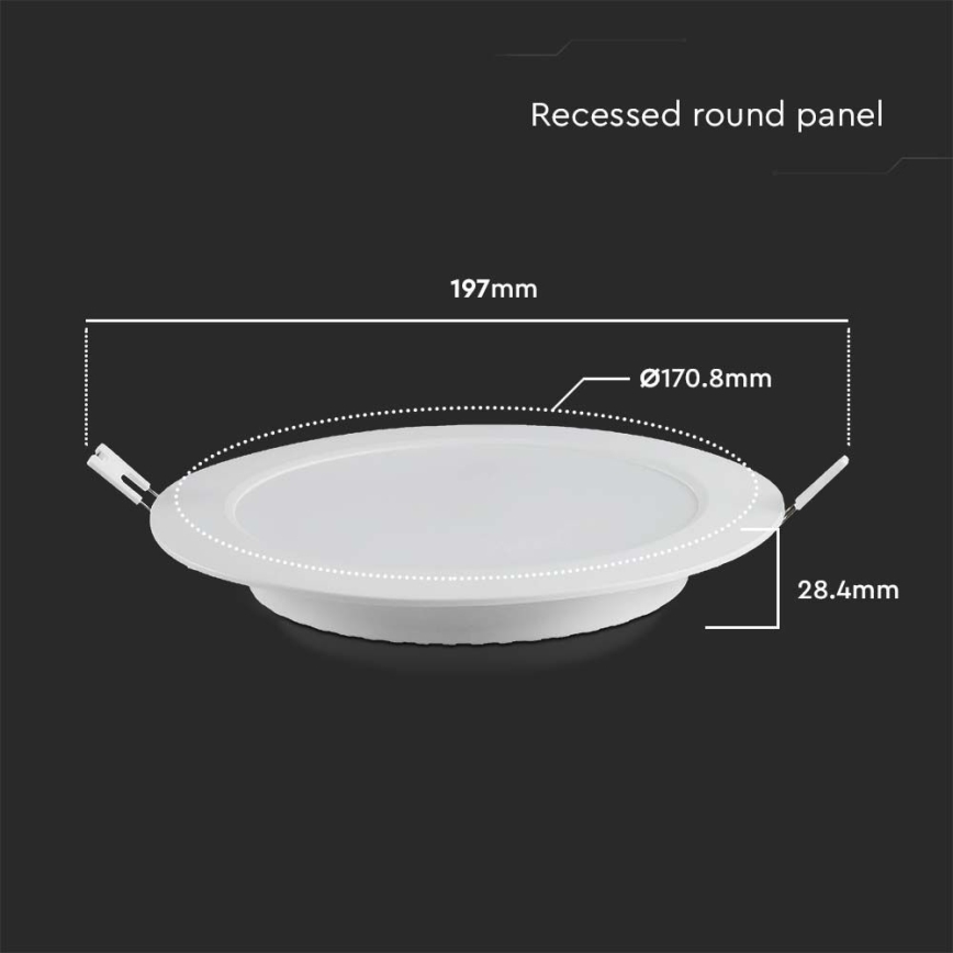 LED Ugradbena lampa LED/12W/230V 3000K