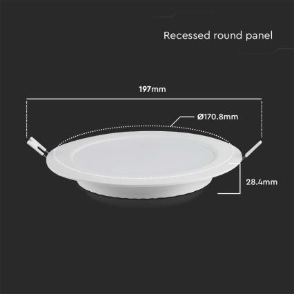 LED Ugradbena lampa LED/12W/230V 6500K
