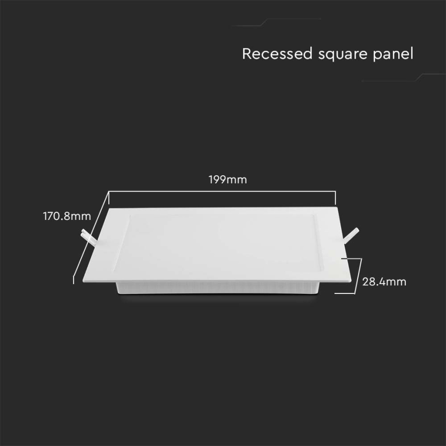 LED Ugradbena lampa LED/12W/230V 6500K