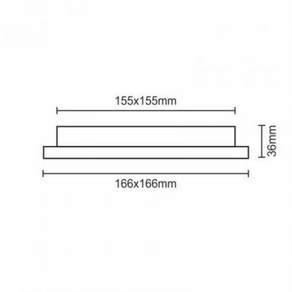 LED Ugradbena lampa LED/12W/230V IP40