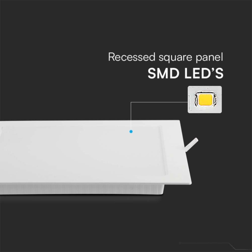 LED Ugradbena lampa LED/18W/230V 22x22 cm 4000K bela