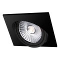 LED Ugradbena lampa LED/18W/230V 3000K 11,5x11,5 cm crno