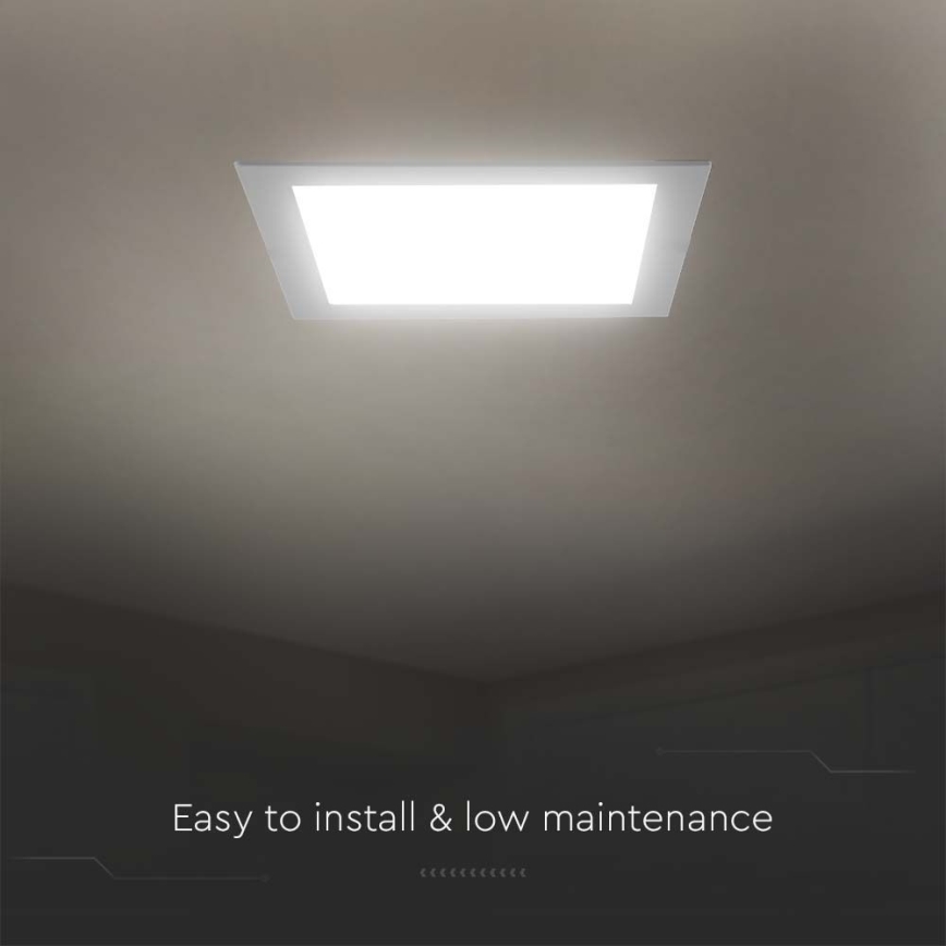 LED Ugradbena lampa LED/24W/230V 29,5x29,5 cm 6500K bela