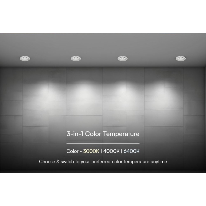 LED Ugradbena lampa LED/24W/230V 3000/4000/6400K ø 13,5 cm bela
