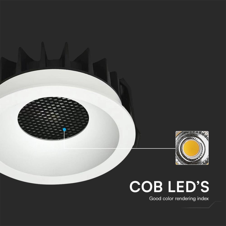 LED Ugradbena lampa LED/24W/230V 3000/4000/6400K ø 13,5 cm bela