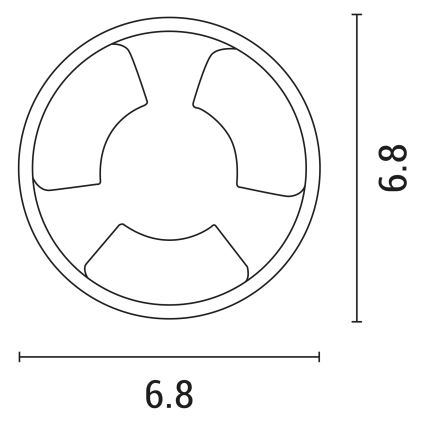LED Ugradbena lampa LED/3W/12V IP65