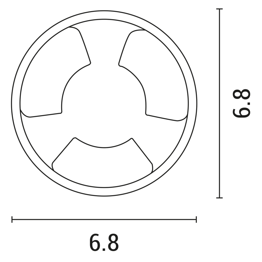 LED Ugradbena lampa LED/3W/12V IP65