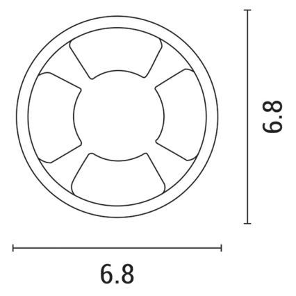 LED Ugradbena lampa LED/3W/12V IP65