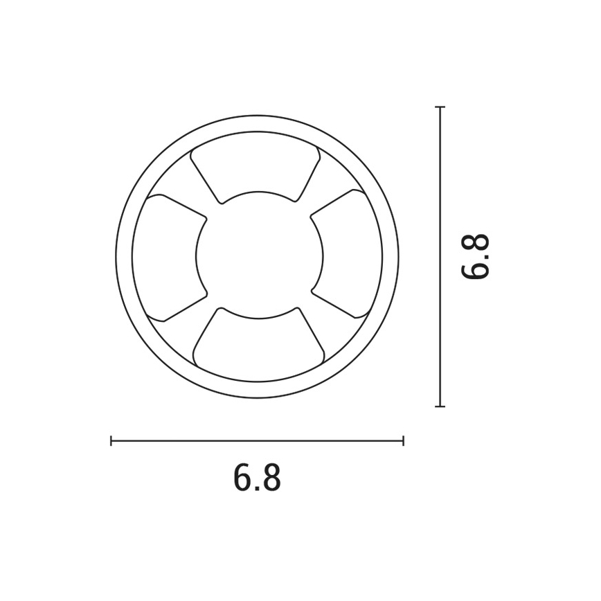 LED Ugradbena lampa LED/3W/12V IP65