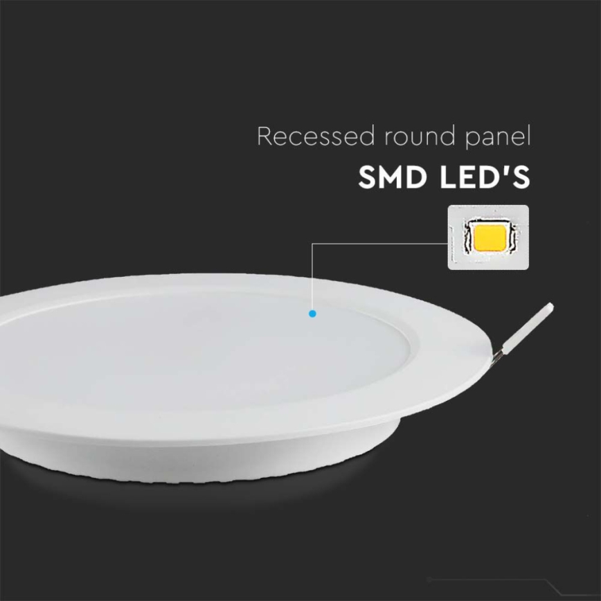 LED Ugradbena lampa LED/3W/230V pr. 9,5 cm 3000K bela