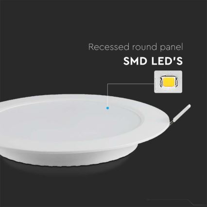 LED Ugradbena lampa LED/3W/230V pr. 9,5 cm 6500K bela