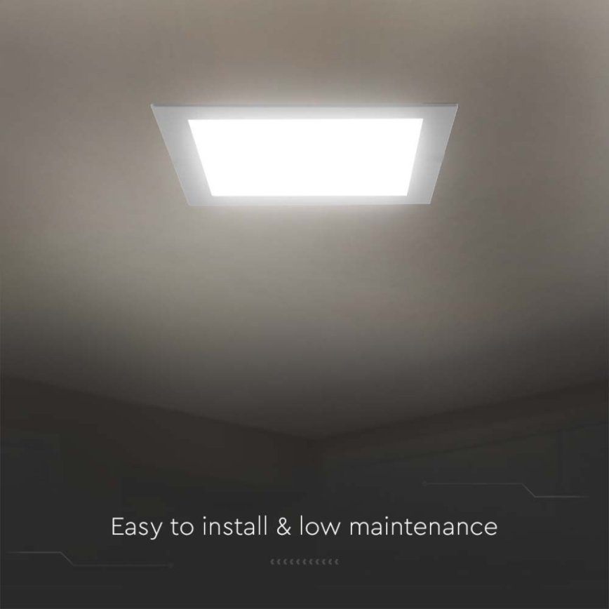 LED Ugradbena lampa LED/6W/230V 12x12 cm 4000K bela