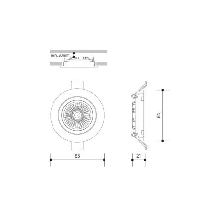 LED Ugradbena lampa LED/6W/230V 4000K pr. 8,5 cm bela