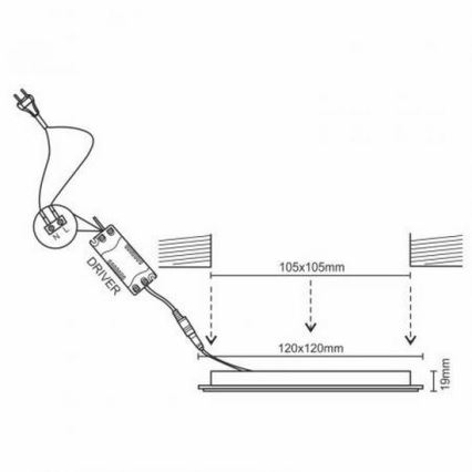 LED Ugradbena lampa LED/6W/230V