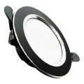 LED Ugradbena lampa LED/7,5W/230V 4000K crno/srebrno