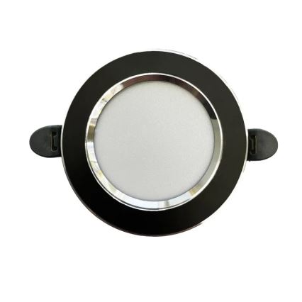LED Ugradbena lampa LED/7,5W/230V 4000K crno/srebrno