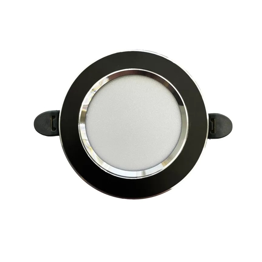 LED Ugradbena lampa LED/7,5W/230V 4000K crno/srebrno