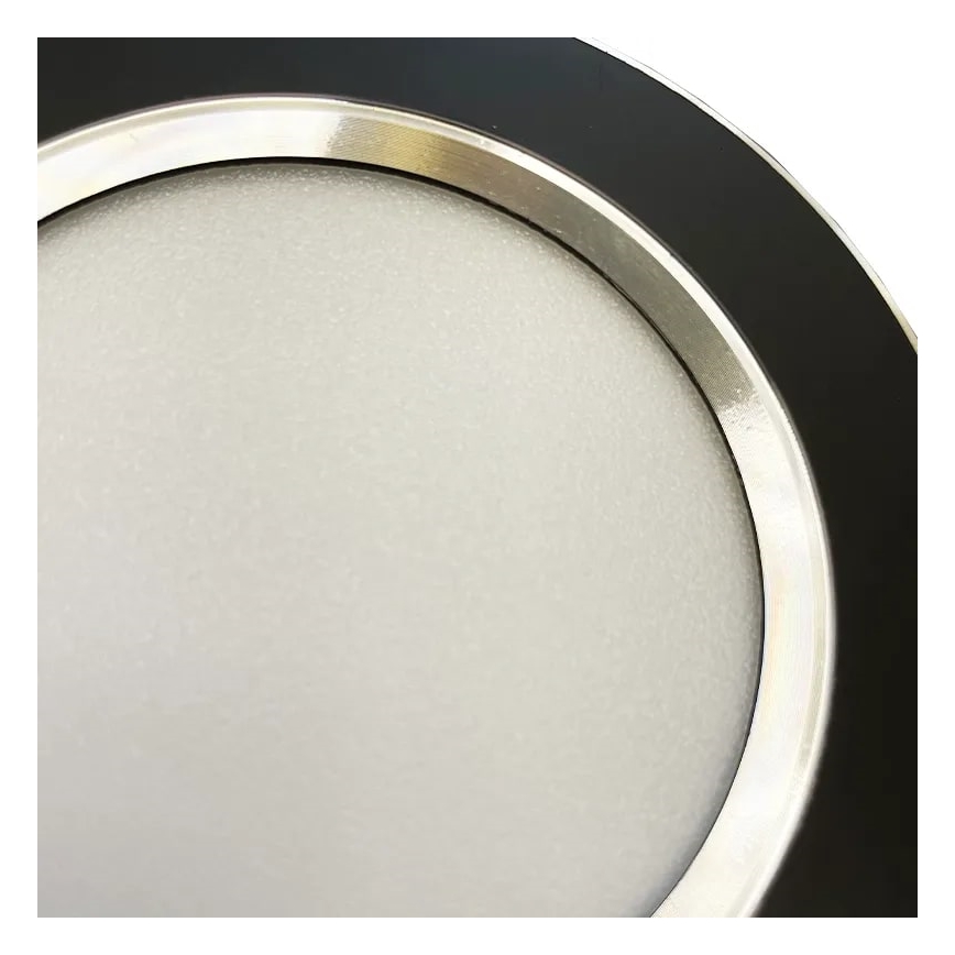LED Ugradbena lampa LED/7,5W/230V 4000K crno/srebrno