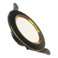 LED Ugradbena lampa LED/7,5W/230V 4000K crno/zlatna