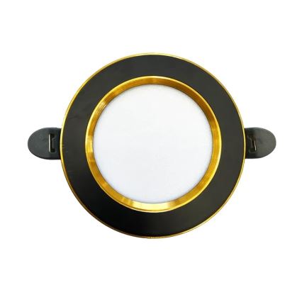 LED Ugradbena lampa LED/7,5W/230V 4000K crno/zlatna