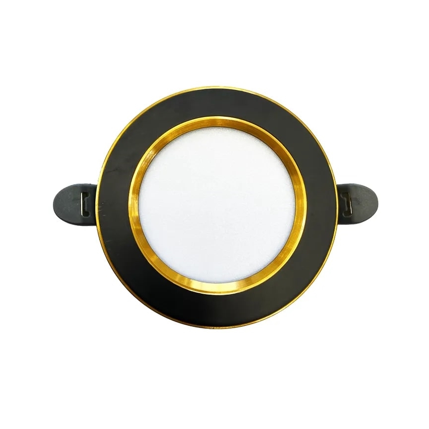 LED Ugradbena lampa LED/7,5W/230V 4000K crno/zlatna