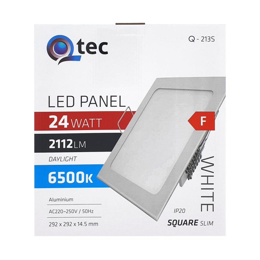 LED Ugradbena lampa QTEC LED/24W/230V 6500K 29,2x29,2 cm