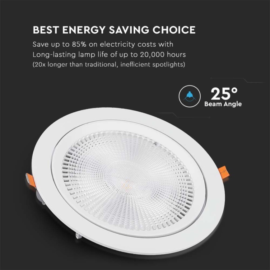 LED Ugradbena lampa SAMSUNG CHIP LED/10W/230V 6400K