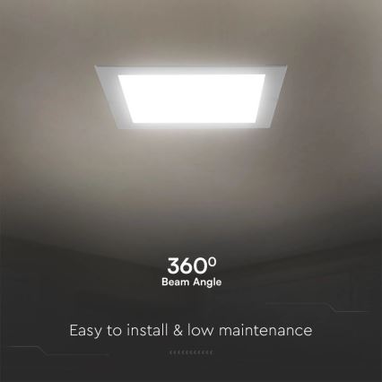 LED Ugradbena lampa SAMSUNG CHIP LED/18W/230V 4000K 22x22 cm bela
