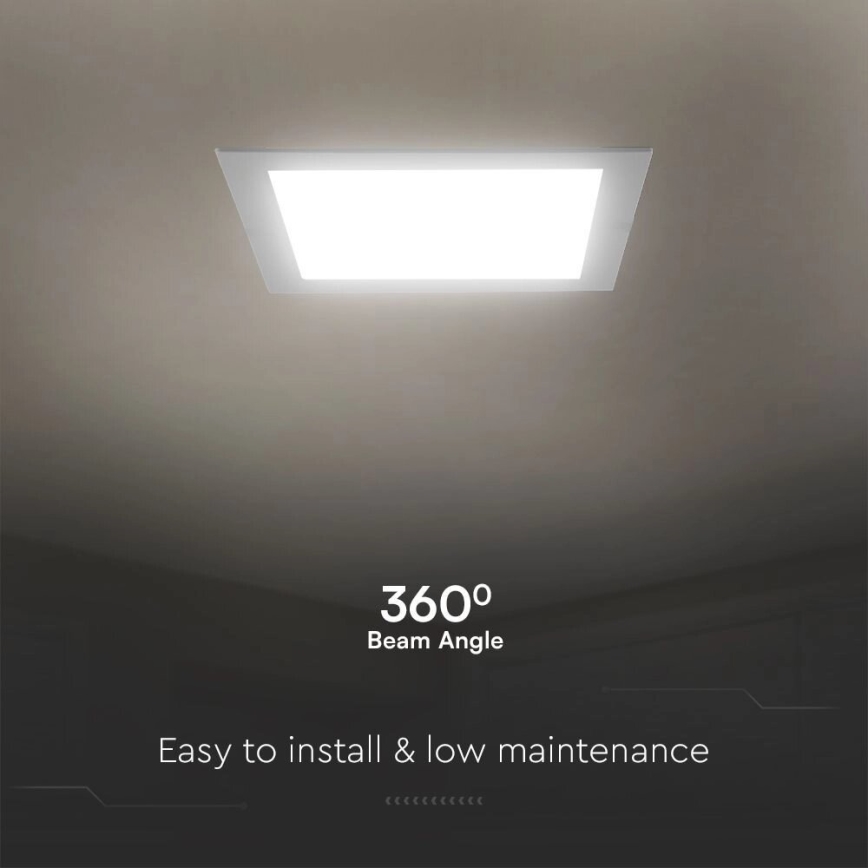 LED Ugradbena lampa SAMSUNG CHIP LED/18W/230V 4000K 22x22 cm bela