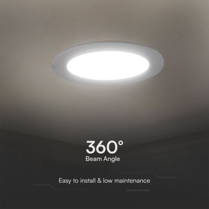 LED Ugradbena lampa SAMSUNG CHIP LED/18W/230V 6500K pr. 22 cm bela