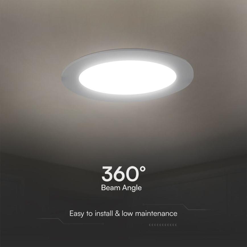 LED Ugradbena lampa SAMSUNG CHIP LED/18W/230V 6500K pr. 22 cm bela