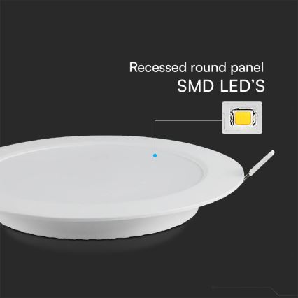 LED Ugradbena lampa SAMSUNG CHIP LED/18W/230V 6500K pr. 22 cm bela