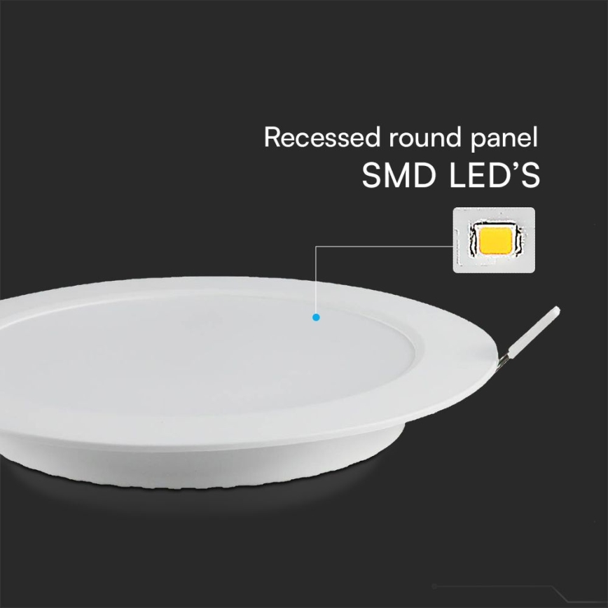 LED Ugradbena lampa SAMSUNG CHIP LED/18W/230V 6500K pr. 22 cm bela