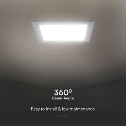 LED Ugradbena lampa SAMSUNG CHIP LED/24W/230V 3000K 29,5x29,5 cm bela