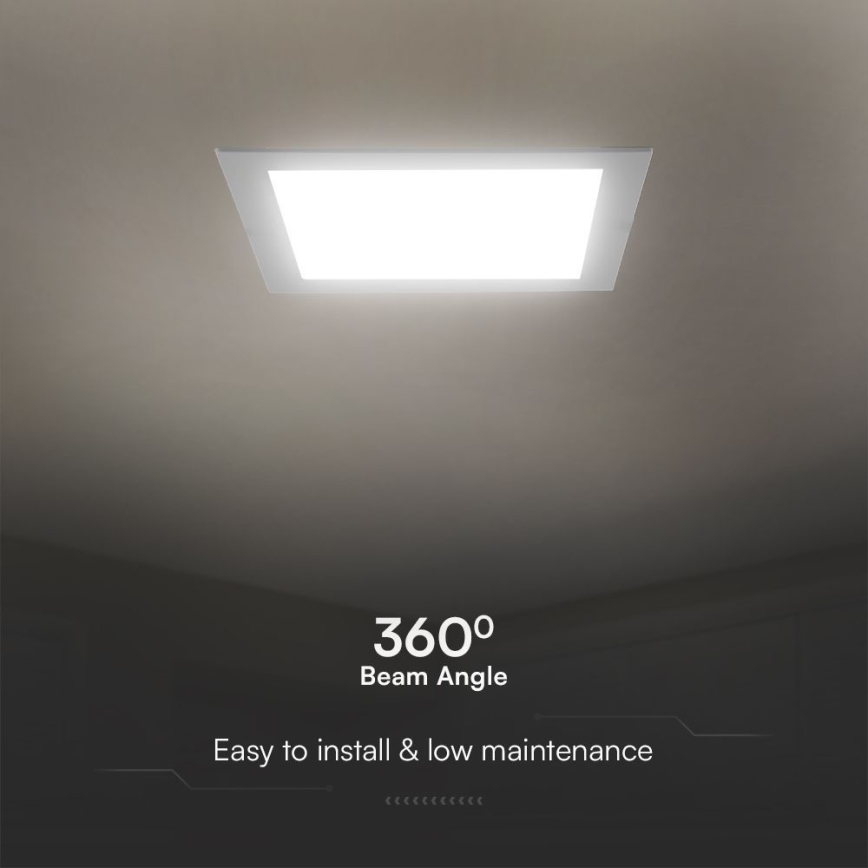 LED Ugradbena lampa SAMSUNG CHIP LED/24W/230V 3000K 29,5x29,5 cm bela