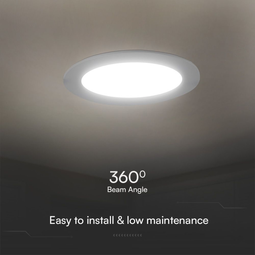LED Ugradbena lampa SAMSUNG CHIP LED/24W/230V 3000K pr. 29,4 cm bela