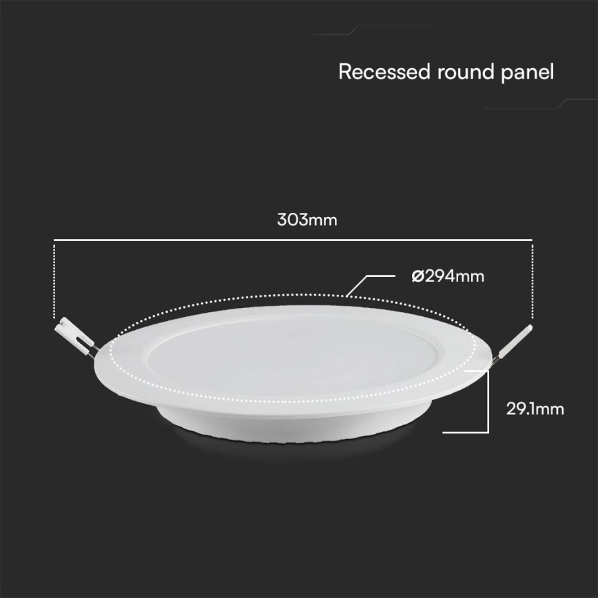 LED Ugradbena lampa SAMSUNG CHIP LED/24W/230V 4000K pr. 29,4 cm bela