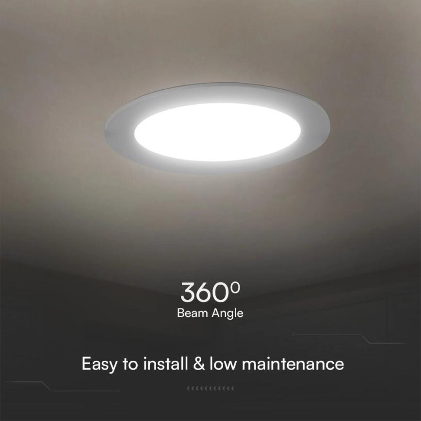 LED Ugradbena lampa SAMSUNG CHIP LED/24W/230V 6500K pr. 29,4 cm bela