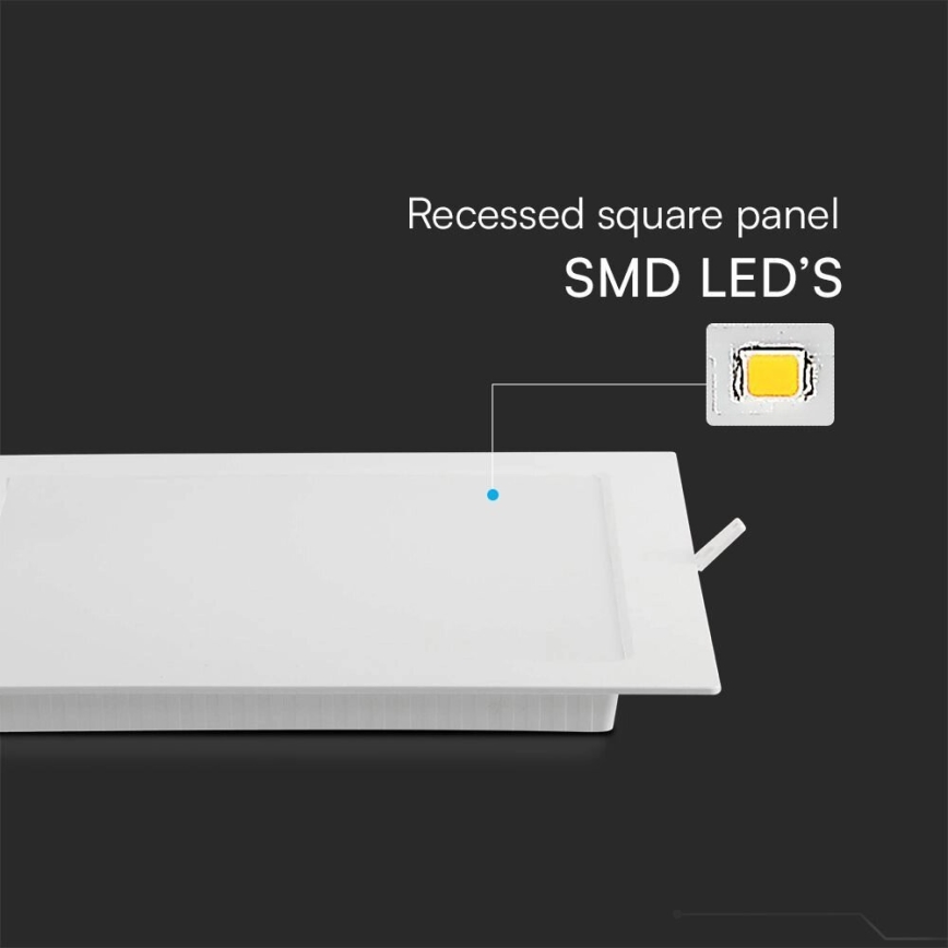 LED Ugradbena lampa SAMSUNG CHIP LED/3W/230V 3000K 9x9 cm bela